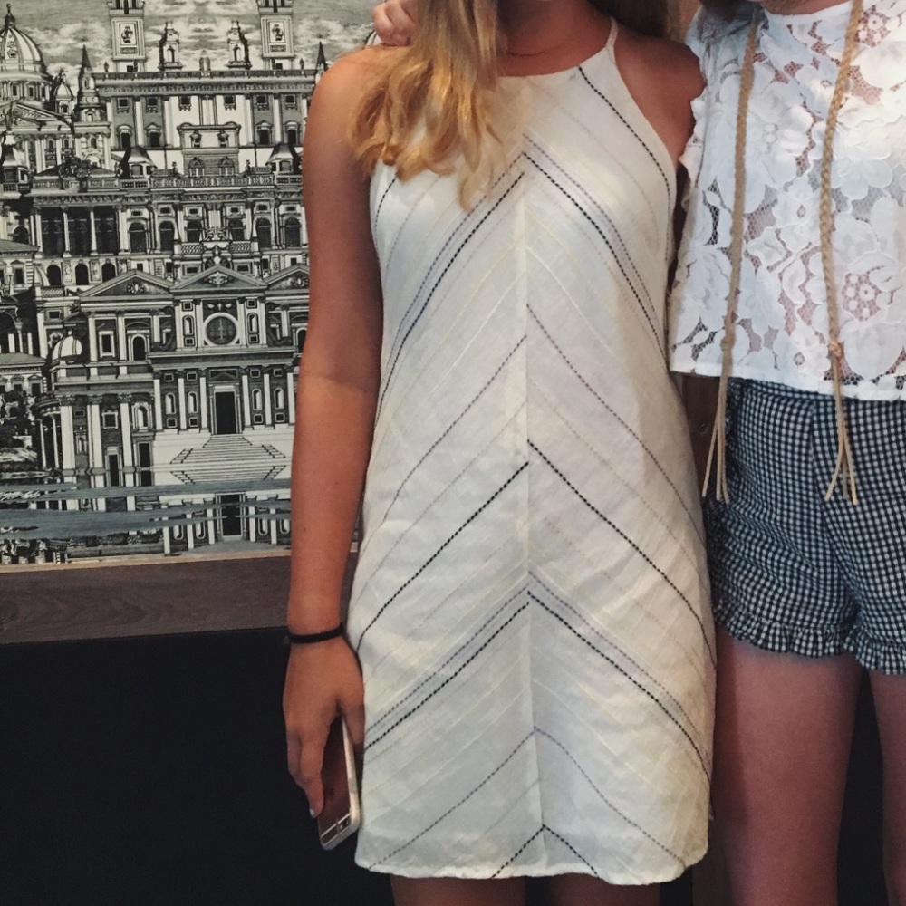 Linen Thread Flowy Mini Dress